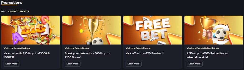 Bónus e Promoções no Betizy Casino